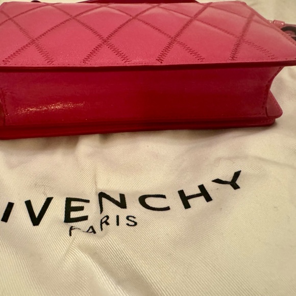 Givenchy Quilted Strap Wallet Bag Purse Sorbet Pink New - Picture 9 of 9